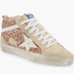 Golden Goose Mid Star Glitter Sneakers Size 38